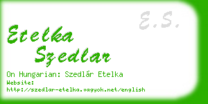 etelka szedlar business card