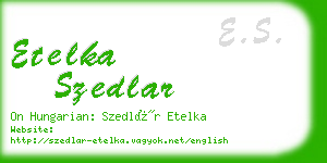 etelka szedlar business card